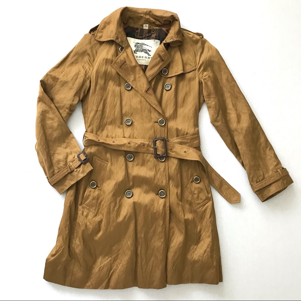💥sold 💥BURBERRY Iridescent Trench Coat - (size US6) - Picture 8 of 17